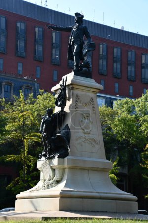 Téléchargez les photos : WASHINGTON DC - SEP 3 : Statue du major-général Jean de Rochambeau à Washington DC, vue le 3 septembre 2023. - en image libre de droit