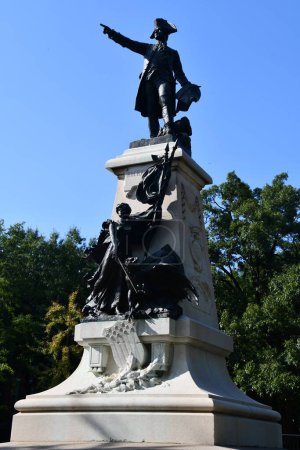 Téléchargez les photos : WASHINGTON DC - SEP 3 : Statue du major-général Jean de Rochambeau à Washington DC, vue le 3 septembre 2023. - en image libre de droit