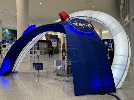 Photo for NEW ORLEANS, LA - NOV 21: NASA exhibit at MSY Louis Armstrong New Orleans International Airport in Louisiana, as seen on Nov 21, 2023. - Royalty Free Image