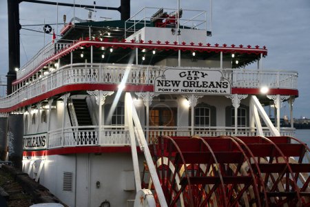 Photo for NEW ORLEANS, LOUISIANA - NOV 26: City of New Orleans Riverboat in New Orleans, Louisiana, as seen on Nov 26, 2023. - Royalty Free Image