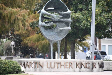 Photo for NEW ORLEANS, LOUISIANA - NOV 26: Dr Martin Luther King Jr Monument in New Orleans, Louisiana, as seen on Nov 26, 2023. - Royalty Free Image