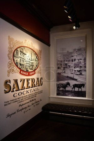 Photo for NEW ORLEANS, LA - NOV 25: The Sazerac House, at the corner of Magazine Street and Canal Street in New Orleans, Louisiana, as seen on Nov 25, 2023. - Royalty Free Image