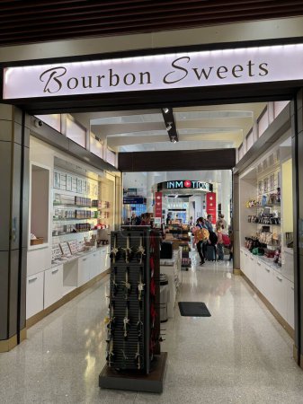 Photo for NEW ORLEANS, LA - NOV 21: MSY Bourbon Sweets at Louis Armstrong New Orleans International Airport in Louisiana, as seen on Nov 21, 2023. - Royalty Free Image