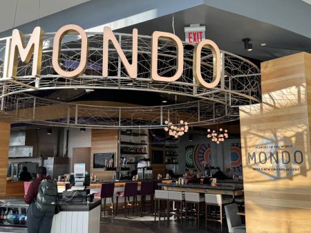 Photo for NEW ORLEANS, LA - NOV 21: Mondo at MSY Louis Armstrong New Orleans International Airport in Louisiana, as seen on Nov 21, 2023. - Royalty Free Image