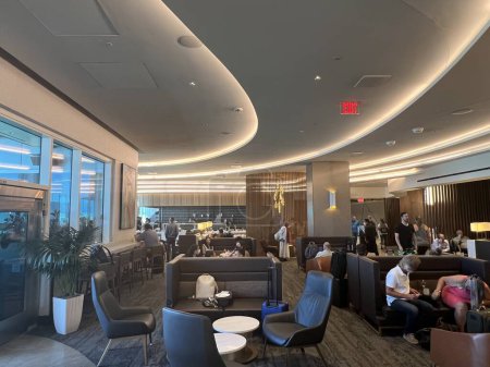 Photo for LOS ANGELES, CA - AUG 10: Delta Sky Club lounge at LAX International Airport in Los Angeles, California, as seen on Aug 10, 2022. - Royalty Free Image