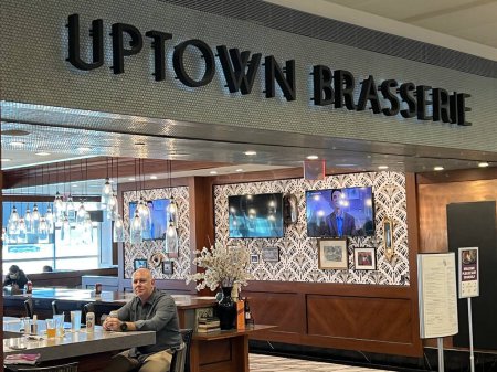 Photo for NEW YORK - AUG 10: Uptown Brasserie at JFK airport in New York, as seen on Aug 10, 2022. - Royalty Free Image