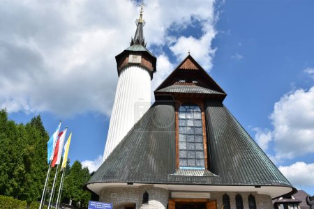 Photo for ZAKOPANE, POLAND - AUG 15: Sanctuary of Our Lady of Fatima (Muttergottes von Fatima) in Zakopane, Poland, as seen on Aug 15, 2019. - Royalty Free Image