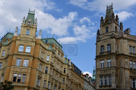 Photo for PRAGUE, CZECH REPUBLIC - JUL 8: Jewish Quarter in Prague, Czech Republic, as seen on July 8, 2022. - Royalty Free Image