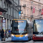 PRAGUE, CZECH REPUBLIC - JUL 7: Tram in Prague, Czech Republic, as seen on July 7, 2022.