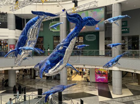 Photo for MUMBAI, INDIA - FEB 23: The Whistling Whales sculpture at Phoenix Marketcity Mall in the Kurla area of Mumbai, India, as seen on Feb 23, 2024. - Royalty Free Image
