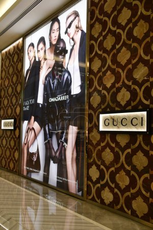 Photo for MUMBAI, INDIA - FEB 24: Gucci store at Jio World Plaza shopping mall in Mumbai, India, as seen on Feb 24, 2024. - Royalty Free Image