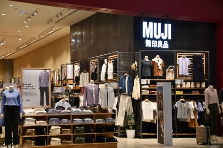 Photo for MUMBAI, INDIA - FEB 24: Muji store at Jio World Plaza shopping mall in Mumbai, India, as seen on Feb 24, 2024. - Royalty Free Image