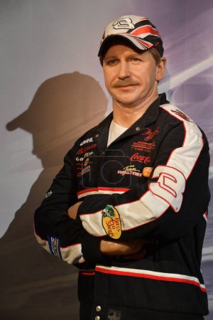 Photo for BRANSON, MO - JUL 10: Dale Earnhardt Sr wax statue at Hollywood Wax Museum in Branson, Missouri, as seen on July 10, 2023. - Royalty Free Image