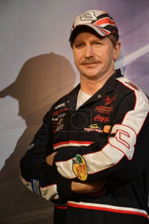 Photo for BRANSON, MO - JUL 10: Dale Earnhardt Sr wax statue at Hollywood Wax Museum in Branson, Missouri, as seen on July 10, 2023. - Royalty Free Image