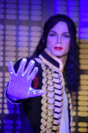 Foto de BRANSON, MO - 10 DE JUL: Estatua de cera de Michael Jackson en el Hollywood Wax Museum en Branson, Missouri, vista el 10 de julio de 2023. - Imagen libre de derechos