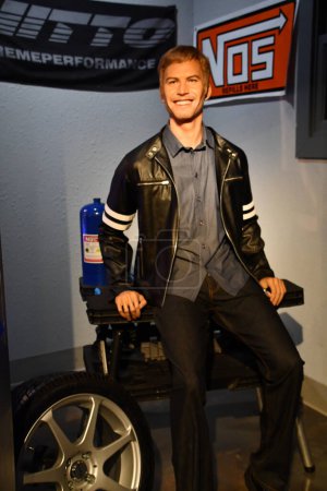Photo for BRANSON, MO - JUL 10: Paul Walker wax statue at Hollywood Wax Museum in Branson, Missouri, as seen on July 10, 2023. - Royalty Free Image