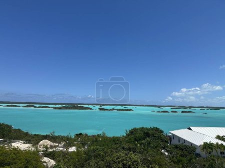 Chalk Sound off the coast of Providenciales in the Turks and Caicos Island