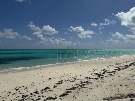 View from the Horse Stable Beach in North Caicos in the Turks and Caicos Islands