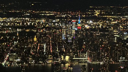 Luftaufnahme von New York City aus dem Flugzeug