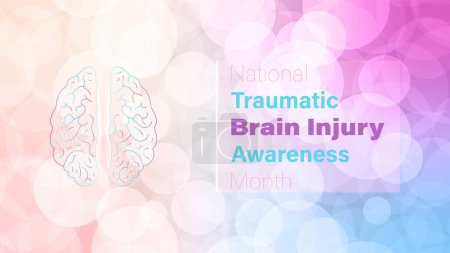 National Traumatic Brain Injury Awareness Month (TBI) Vektor Design