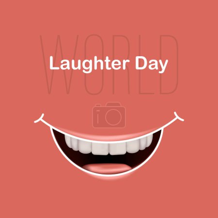 Illustration for World Laughter Day vector design - Royalty Free Image