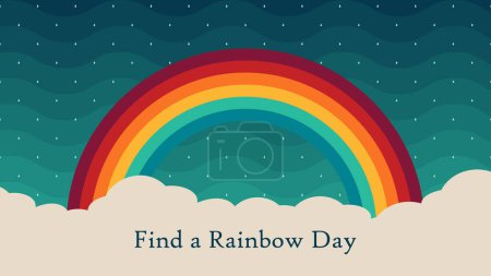 Téléchargez les illustrations : Trouvez un concept design Rainbow Day, illustration vectorielle - en licence libre de droit