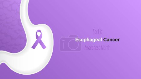 Esophageal Cancer Awareness Month, vector illustration