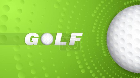 Vector illustration of golf outing background with golf ball