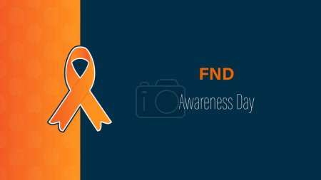 FND Journée de sensibilisation, troubles neurologiques fonctionnels, illustration vectorielle