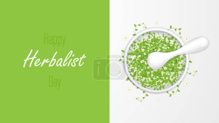 Illustration for Herbalist day concept background, vector illustration - Royalty Free Image