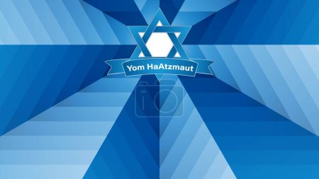 Yom HaAtzmaut, Independence Day is the national day of Israel, vector illustration