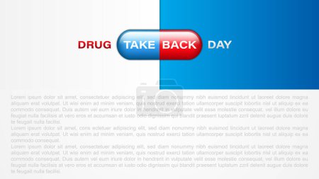 Ilustración de Día nacional de recogida de drogas se observa cada año en abril 25, ilustración vectorial - Imagen libre de derechos