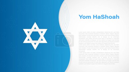 Illustration for Yom HaShoah, Holocaust Remembrance Day, vector illustration - Royalty Free Image