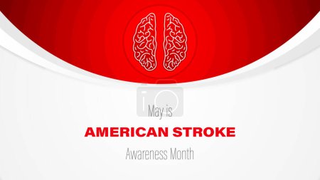May is American Stroke Awareness Month, vector illustration