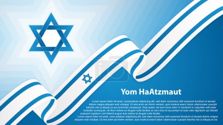 yom haatzmaut, Unabhängigkeitstag ist der nationale Tag von israel, Vektorillustration