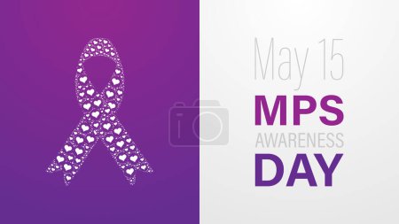Journée de sensibilisation MPS observée chaque année au 15 mai, illustration vectorielle