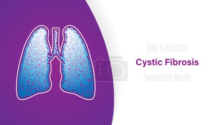 Mois de sensibilisation à la fibrose kystique observé chaque année en mai, illustration vectorielle