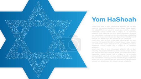 Yom HaShoah, Día del Recuerdo del Holocausto, ilustración vectorial