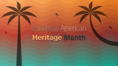 Karibik-amerikanischer Kulturerbe-Monat, Vektorillustration