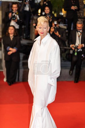 Photo for CANNES, FRANCE - MAY 21, 2022: Tilda Swinton attends the screening of "R.M.N" during the 75th annual Cannes film festival at Palais des Festivals - Royalty Free Image