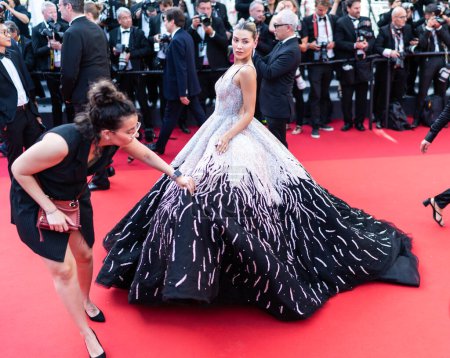 Téléchargez les photos : CANNES, FRANCE - 21 MAI 2022 : Michelle Salas lors de la 75e édition du Festival de Cannes au Palais des Festivals - en image libre de droit