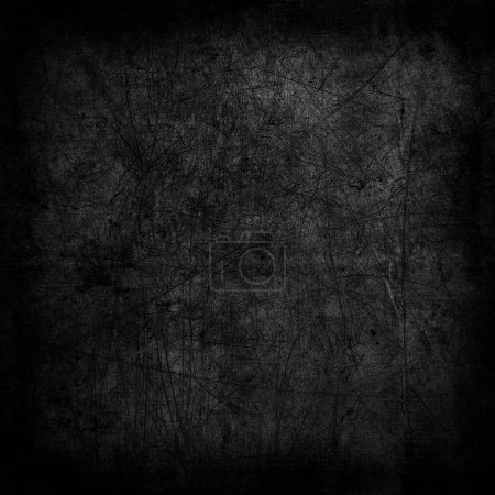 Photo for Dark abstract grunge texture background with scratches and stains - Royalty Free Image
