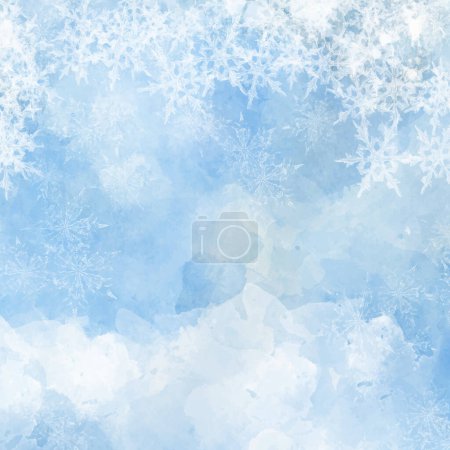 Téléchargez les illustrations : Fond de Noël avec une texture de neige et de glace - en licence libre de droit