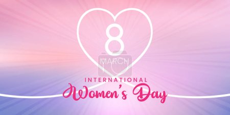 Conception de bannière décorative pour la Journée internationale de la femme 