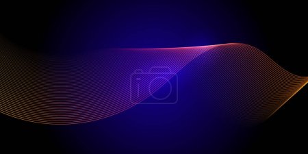Illustration for Minimal background with a flowing waves banner design - Royalty Free Image