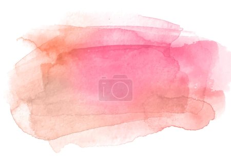 Illustration for Hand painted watercolour streak in shades of pink - Royalty Free Image
