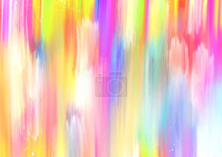 Illustration for Brightly coloured texture background with oil painting brush strokes - Royalty Free Image