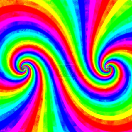 Illustration for Abstract hand painted psychedelic swirl background - Royalty Free Image