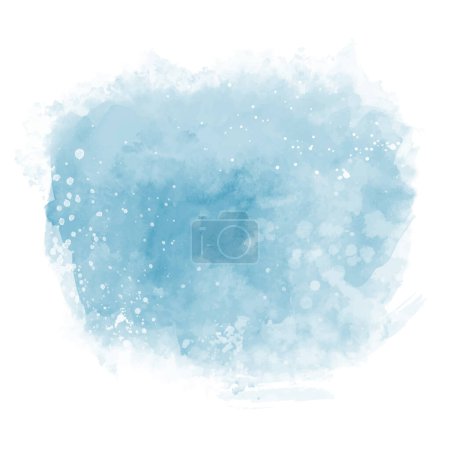 Illustration for Abstract hand painted pastel blue watercolour background - Royalty Free Image