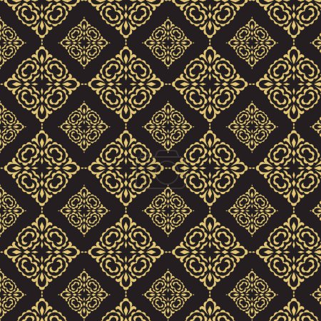 Illustration for Elegant damask style pattern design background - Royalty Free Image